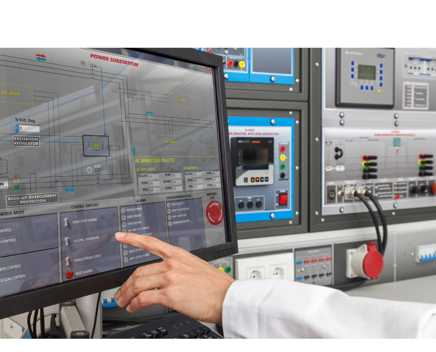 AEL-WPPIC application parcs éoliens générateur induction cage écureuil triphasé SCADA - Smart Didactic